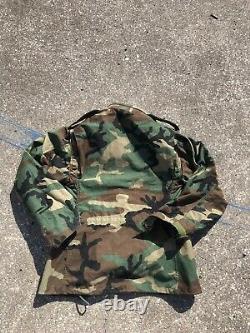 Vtg Mens Us Army Full Set Camouflage Camo Uniforme Petit Champ Froid